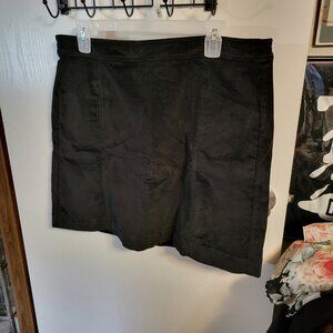 LOFT BLACK VELOUR PENCIL SKIRT SZ 14P